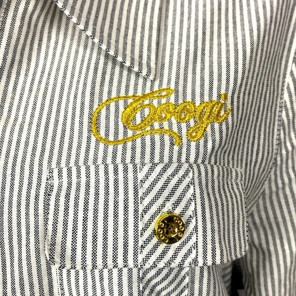 Vintage Y2K Coogi Zip front belted dress with vertical stripes 1X - Picture 3 of 13